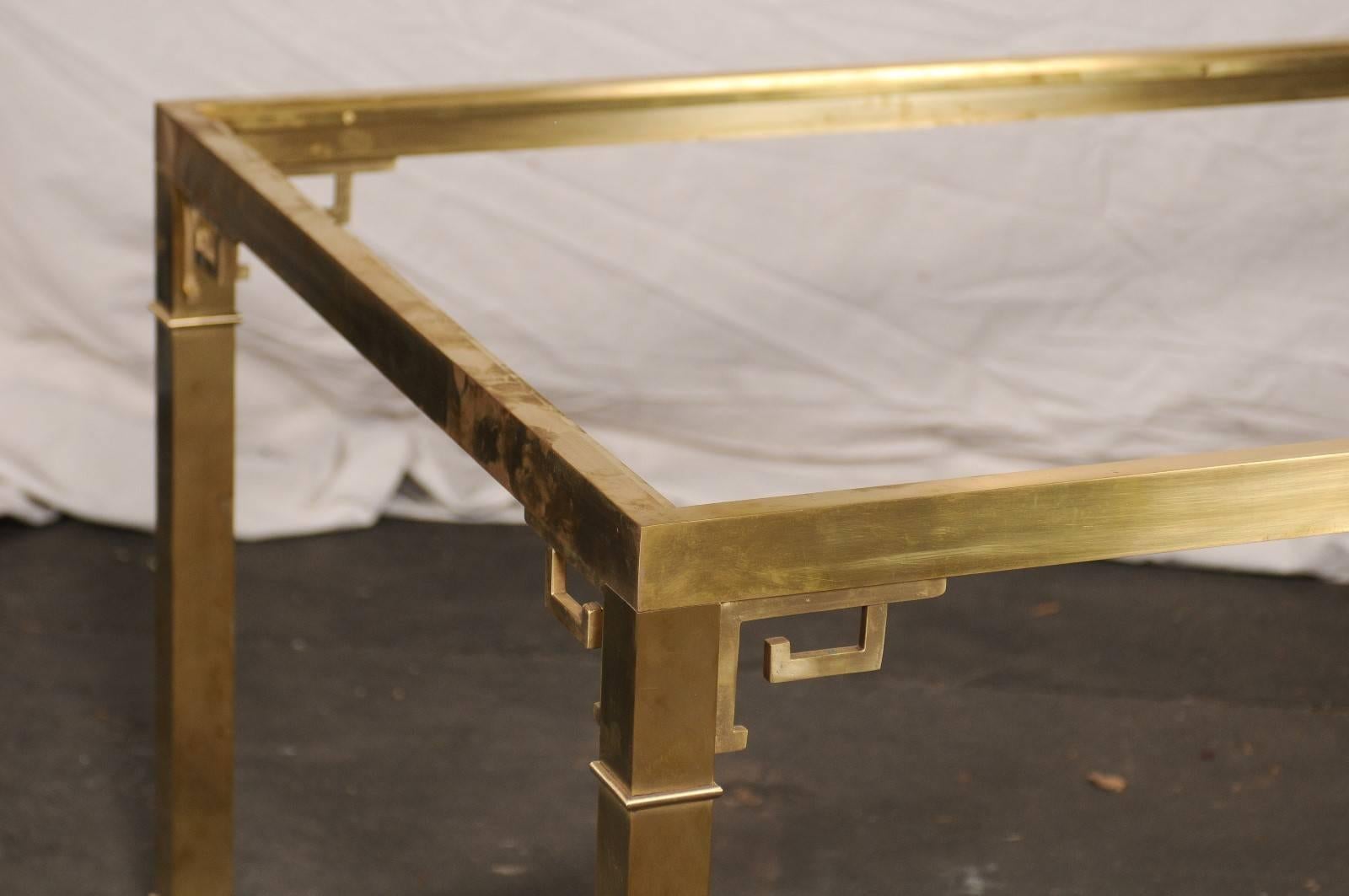 Italian Brass Dining Table in the Style of Mastercraft, circa 1970s 1