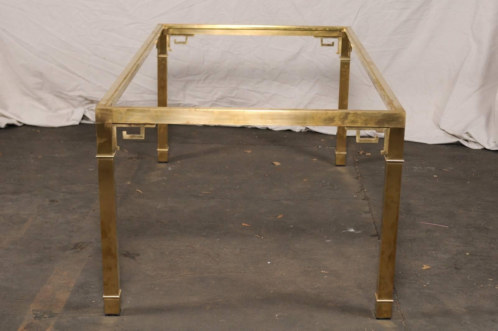 Italian Brass Dining Table in the Style of Mastercraft, circa 1970s 4