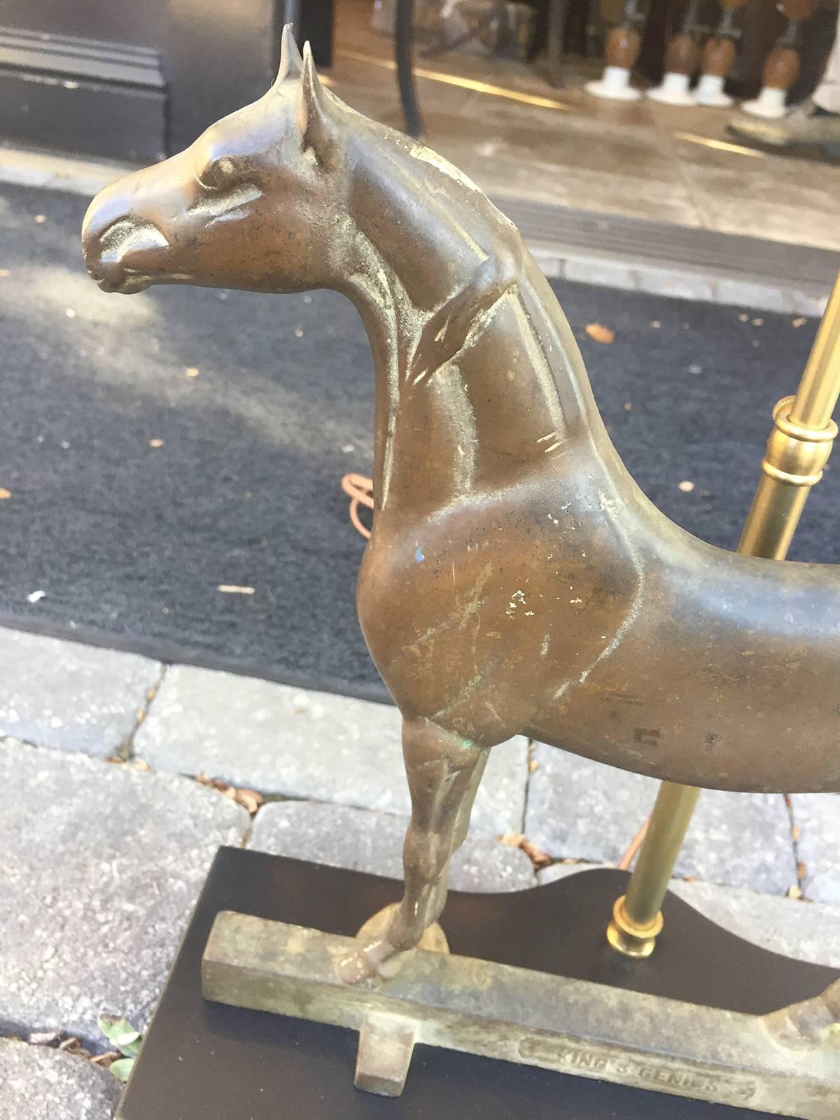 Bronze Horse by Grife-Loft Corp as Lamp on Custom Base, circa 1938 2