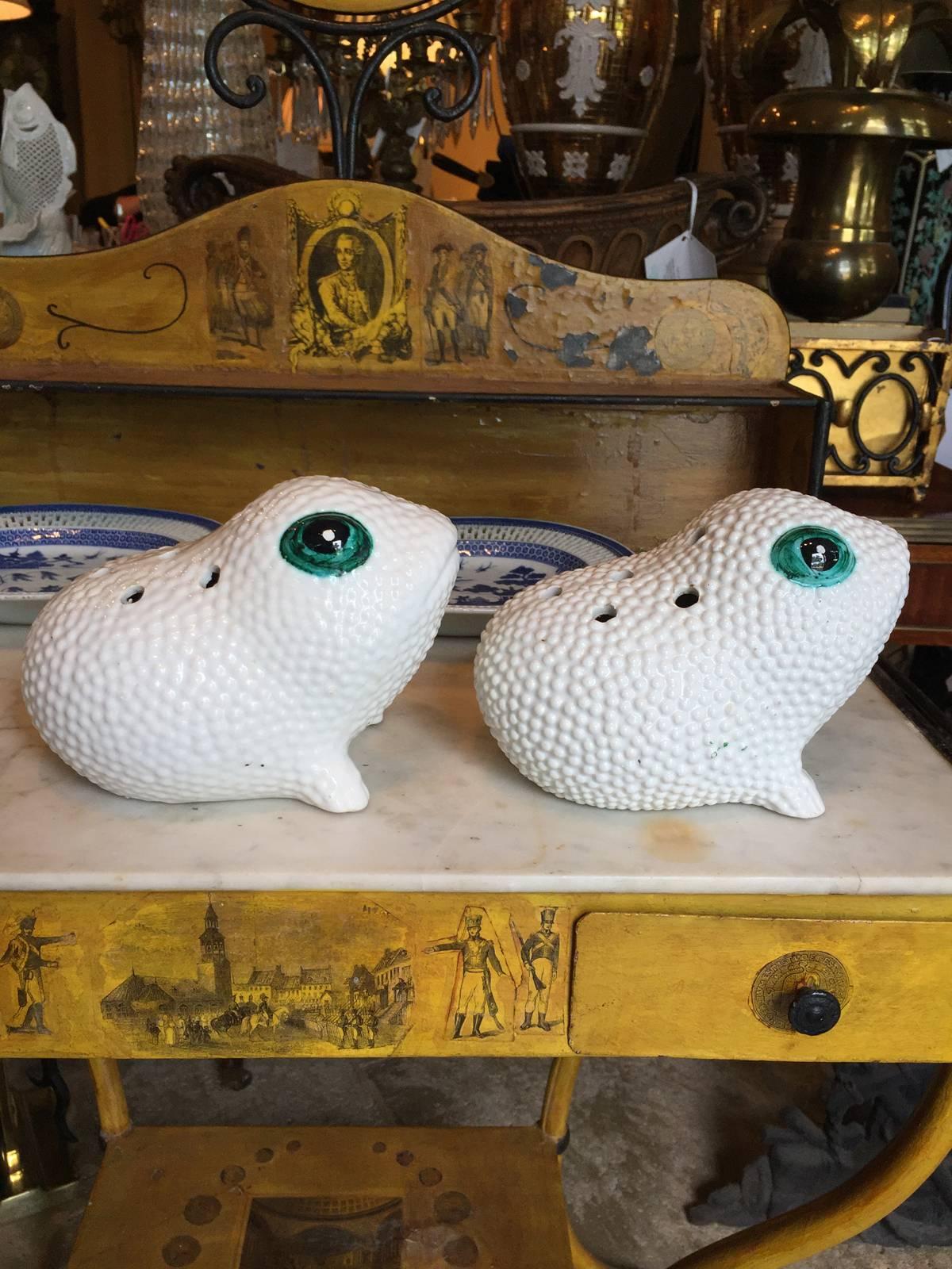 Pair of Rare circa 1960s Tulipiere Frogs in the Style of Jean Roger 2