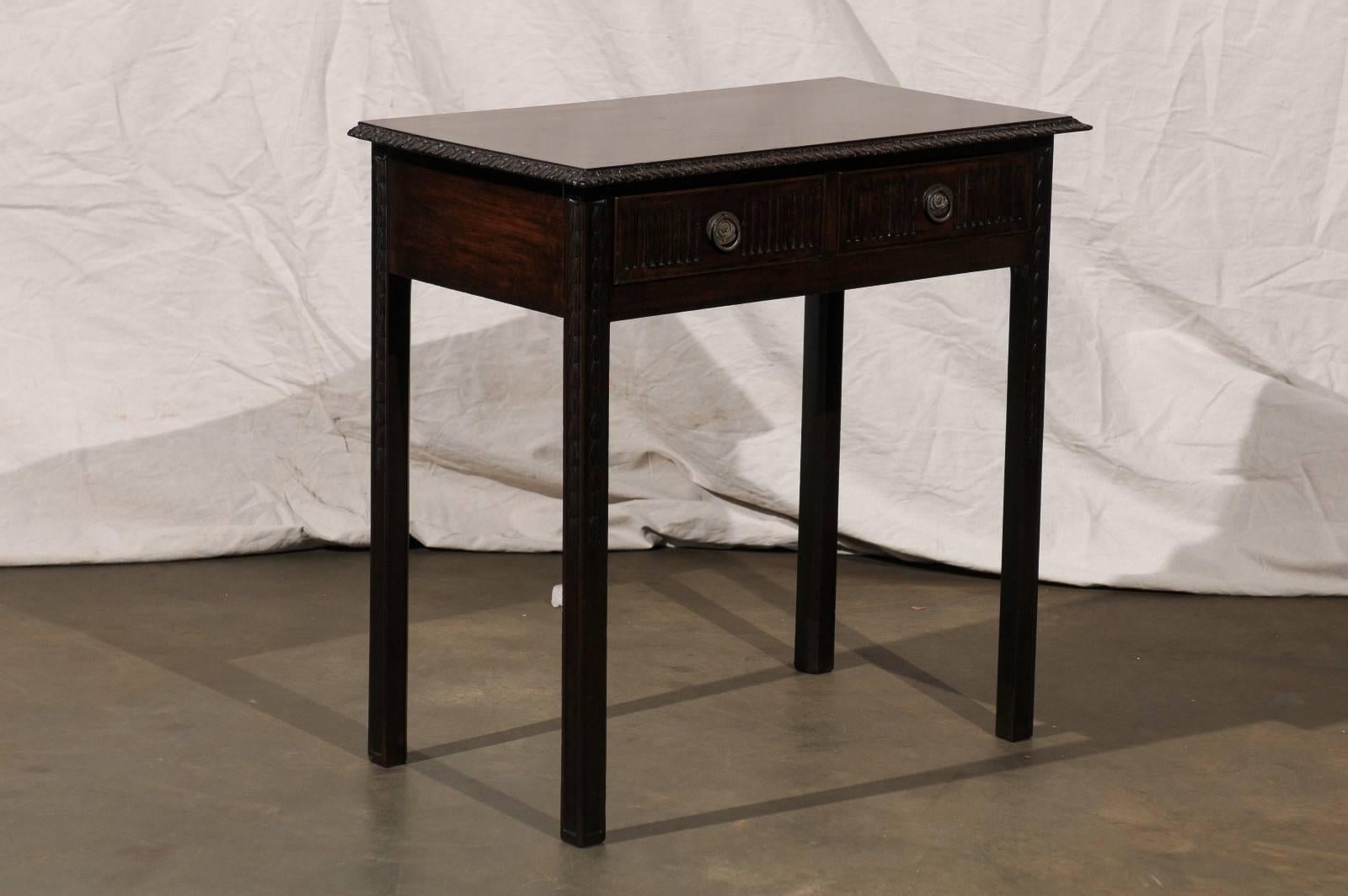 18th Century and Earlier 18th Century English Provincial Two-Drawer Table