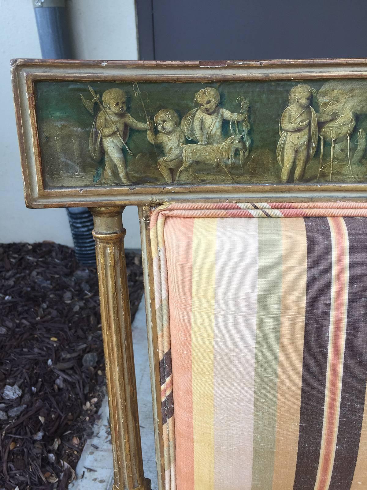 Pair of 19th Century English Neoclassical Side Chairs In Good Condition In Atlanta, GA