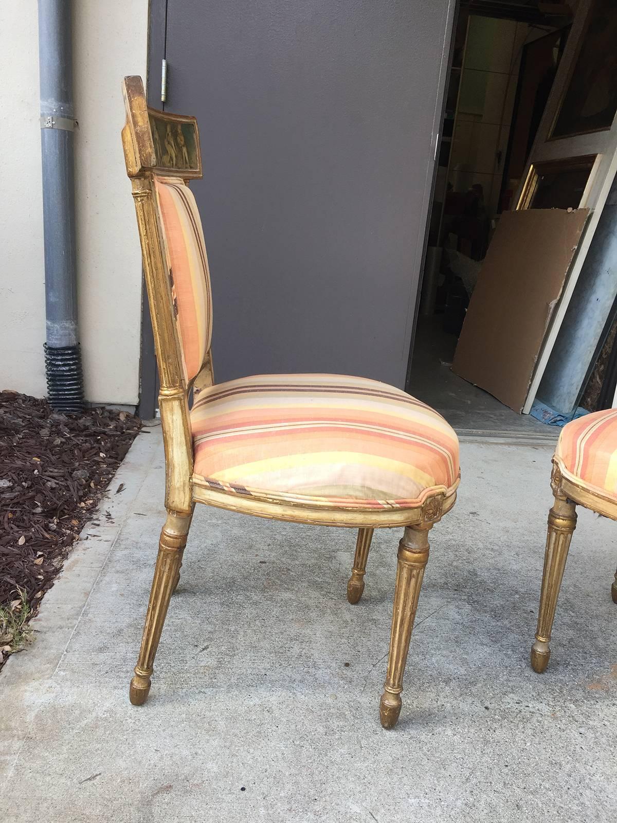 Pair of 19th Century English Neoclassical Side Chairs 4