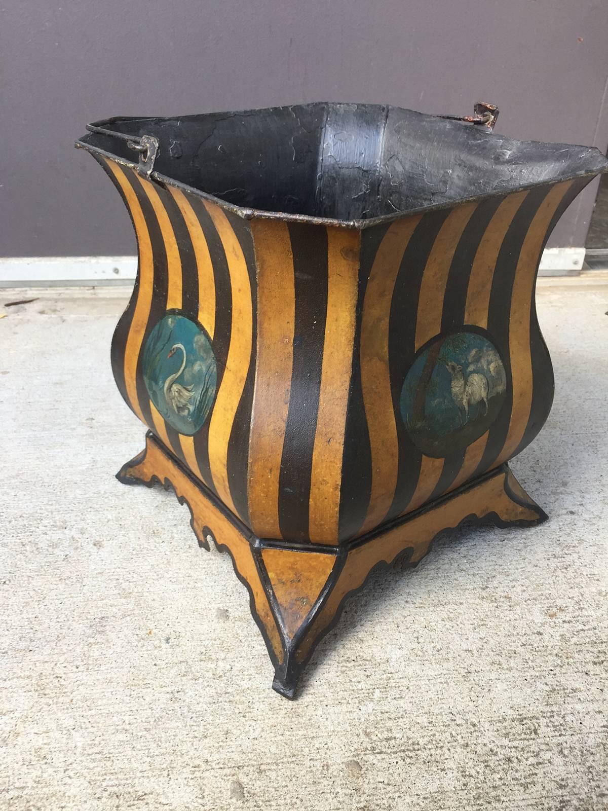 19th Century French Tole Bucket 1