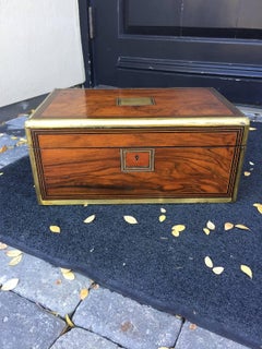 19th Century Rosewood Writing Box with Secret Compartment