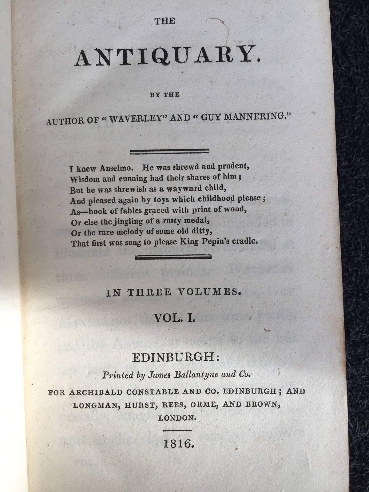 Group of 36, circa 1816-1828 Leather Bound Novels from Edinburgh, Scotland 4