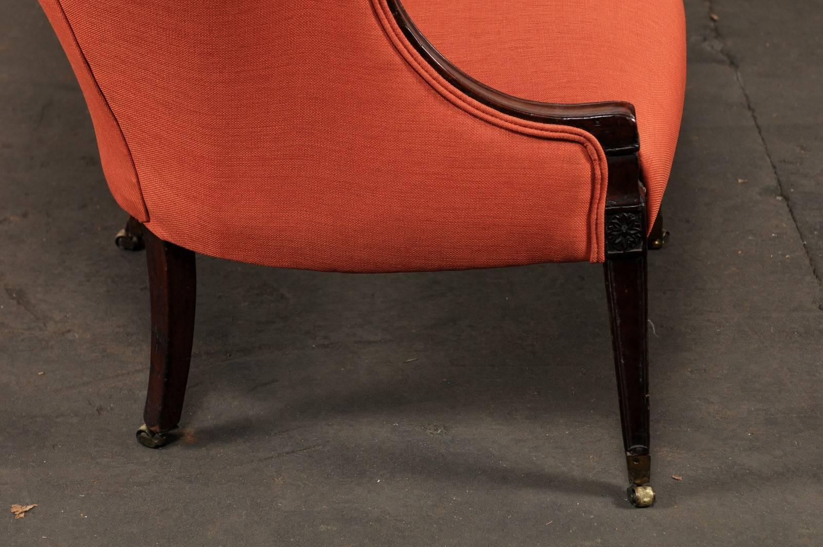 18th-19th Century American Federal Mahogany Upholstered Settee 3
