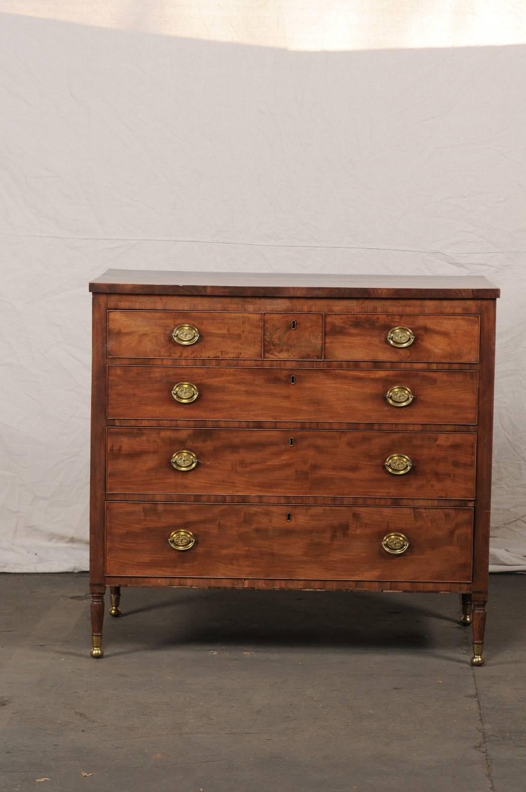 American New York Federal Chest of Drawers, circa 1810