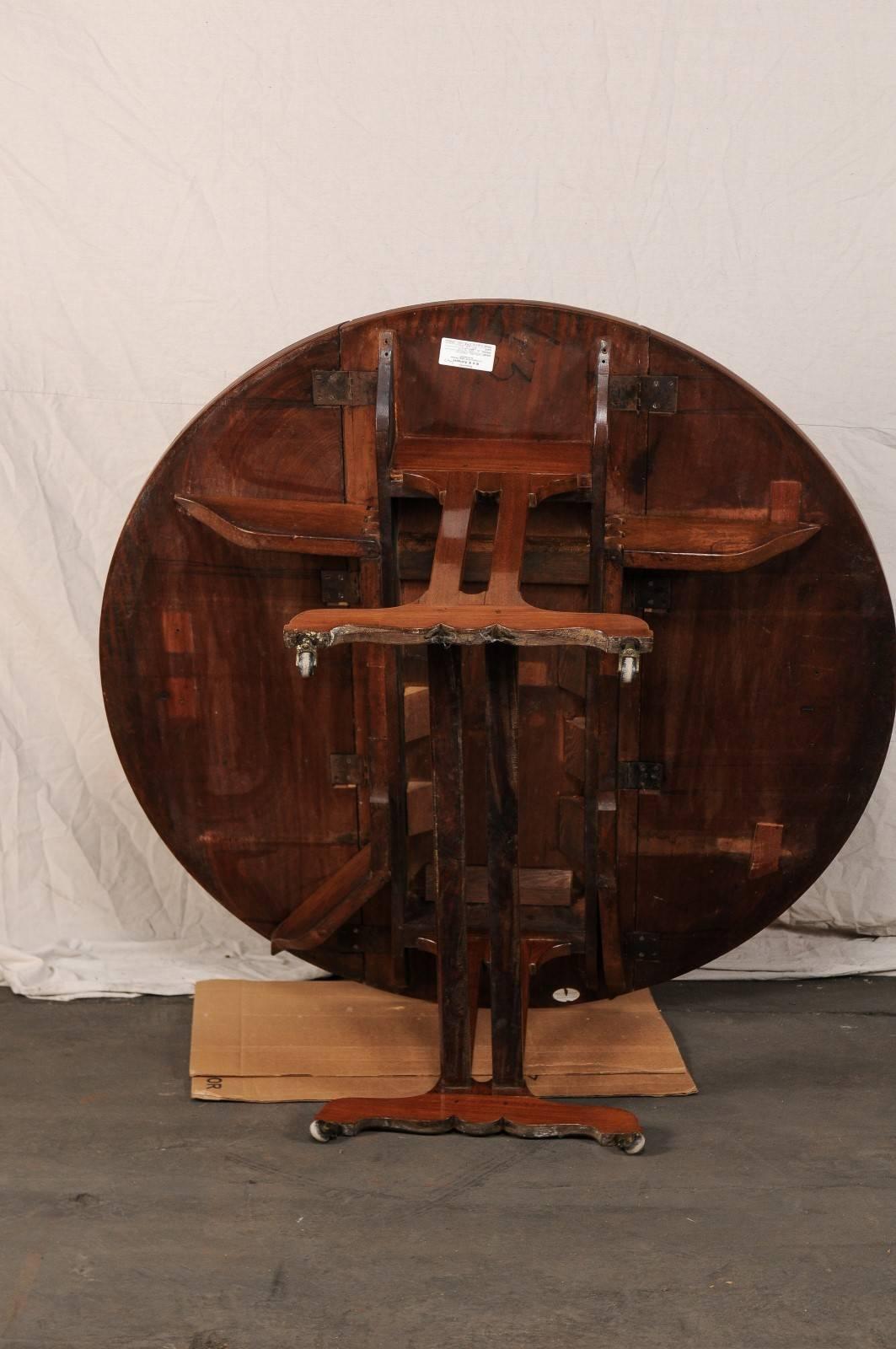 Late 19th Century Drop-Leaf Table, Trestle Form Base with Casters For Sale 6