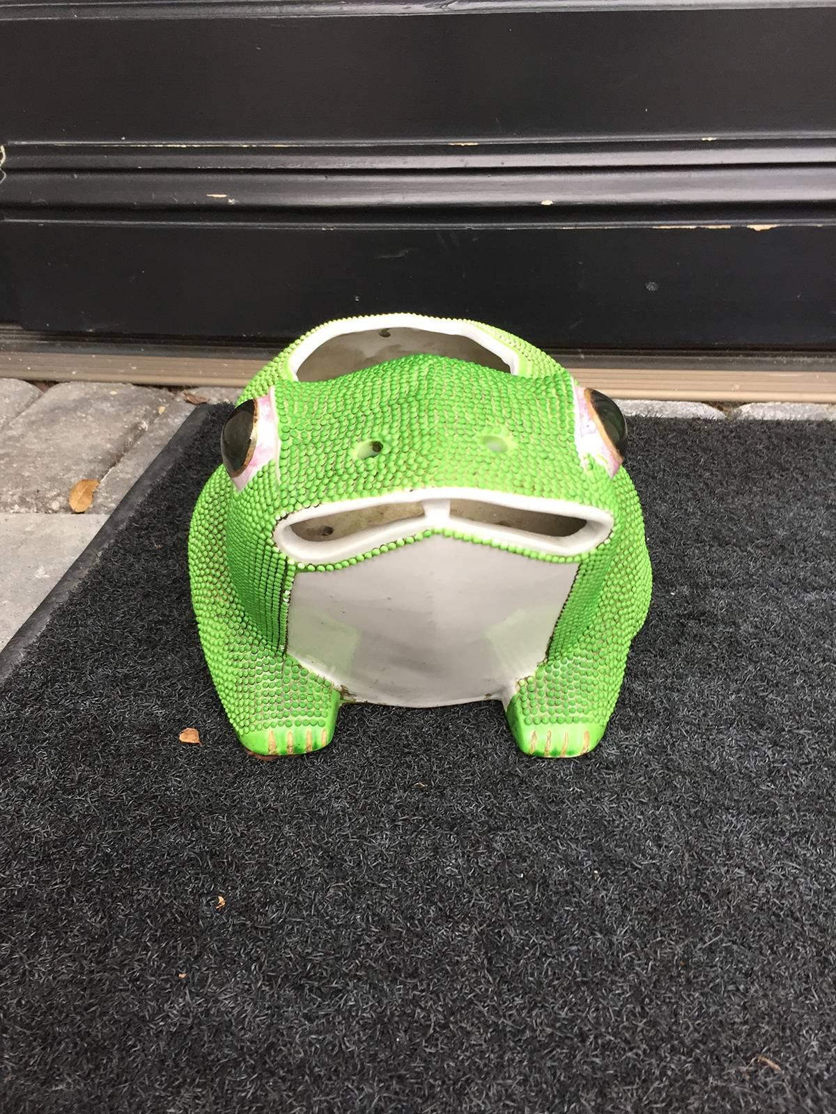 Unknown 20th Century Green Frog Planter, Possibly Chinese