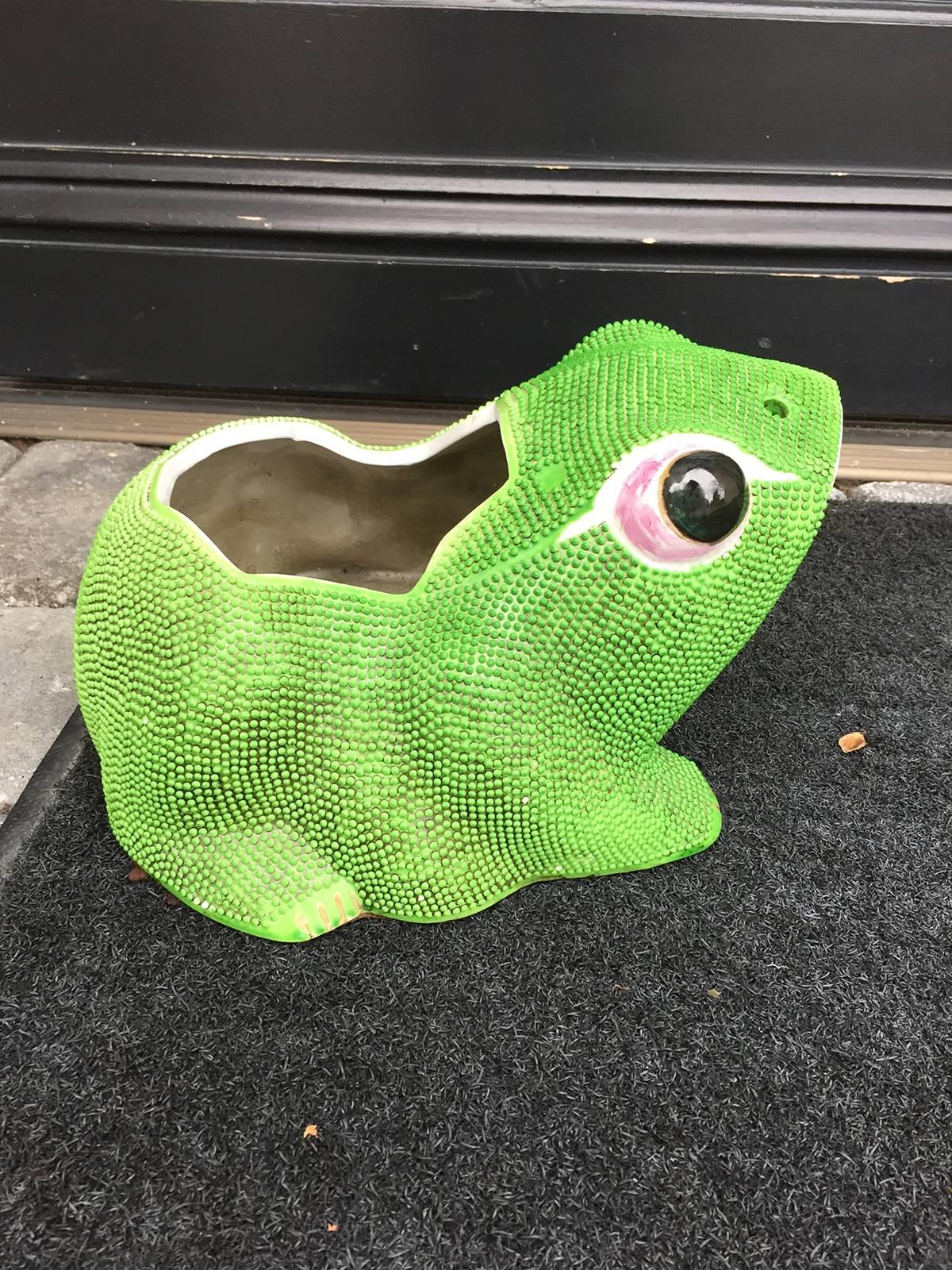 20th Century Green Frog Planter, Possibly Chinese 2