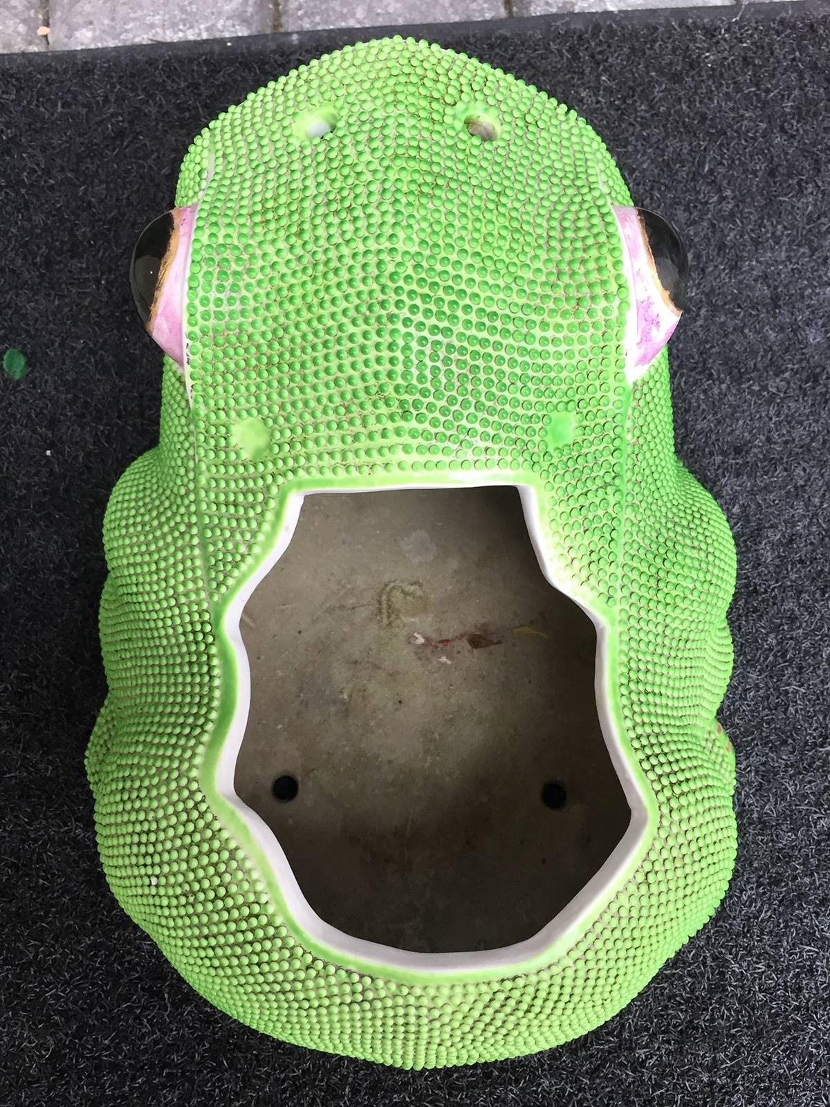 20th Century Green Frog Planter, Possibly Chinese 3