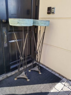 19th Century Torchieres with Zinc Tops