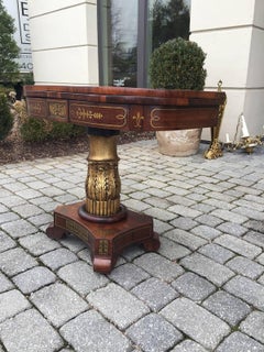 19th Century Regency Brass Inlaid Rosewood Game Table