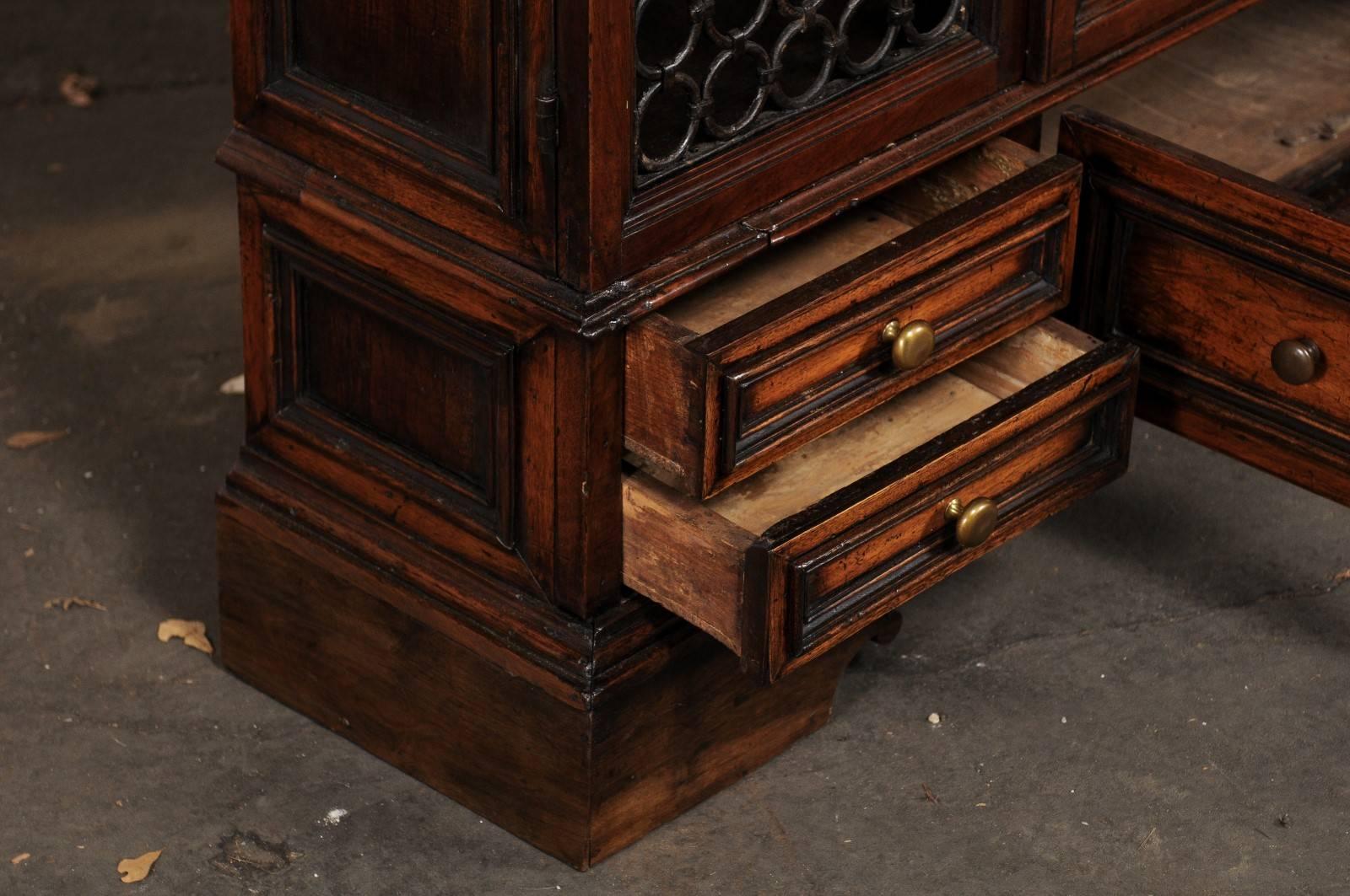 18th Century Italian Four-Door Credenza with Drawers, Iron 3