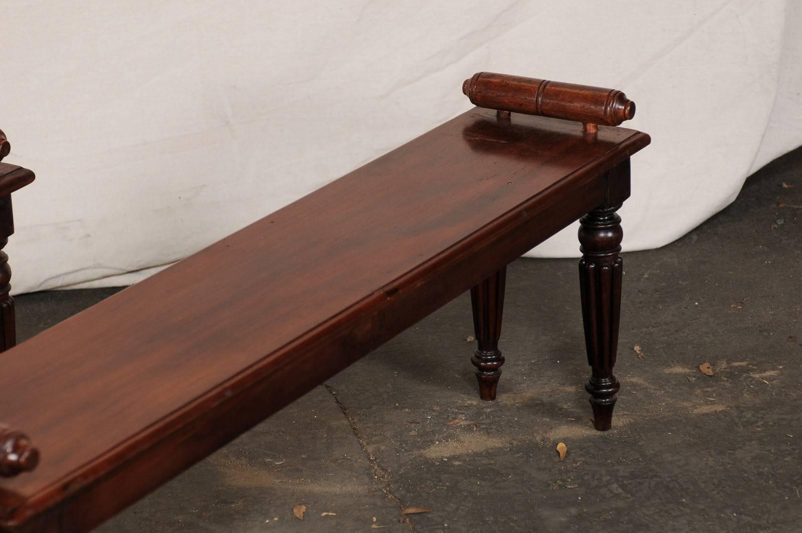 Pair of 19th Century English Regency Style Hall Benches 1