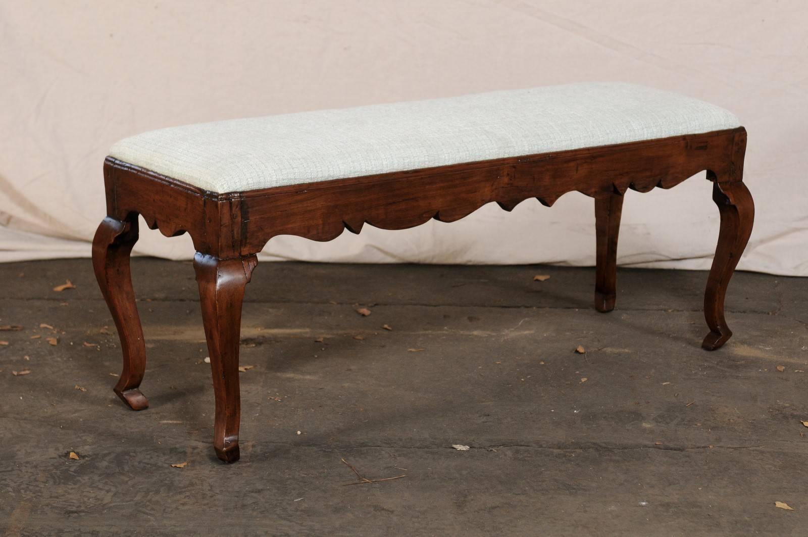 19th Century Fruitwood Bench 3