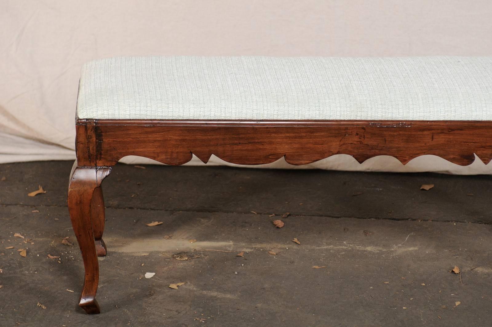 19th Century Fruitwood Bench 8