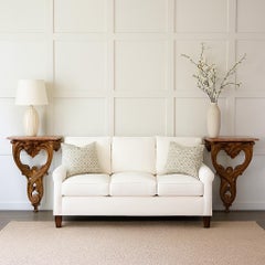 Rare Pair of Maison Jansen Louis XV Style Marble Top Wall Hanging Consoles