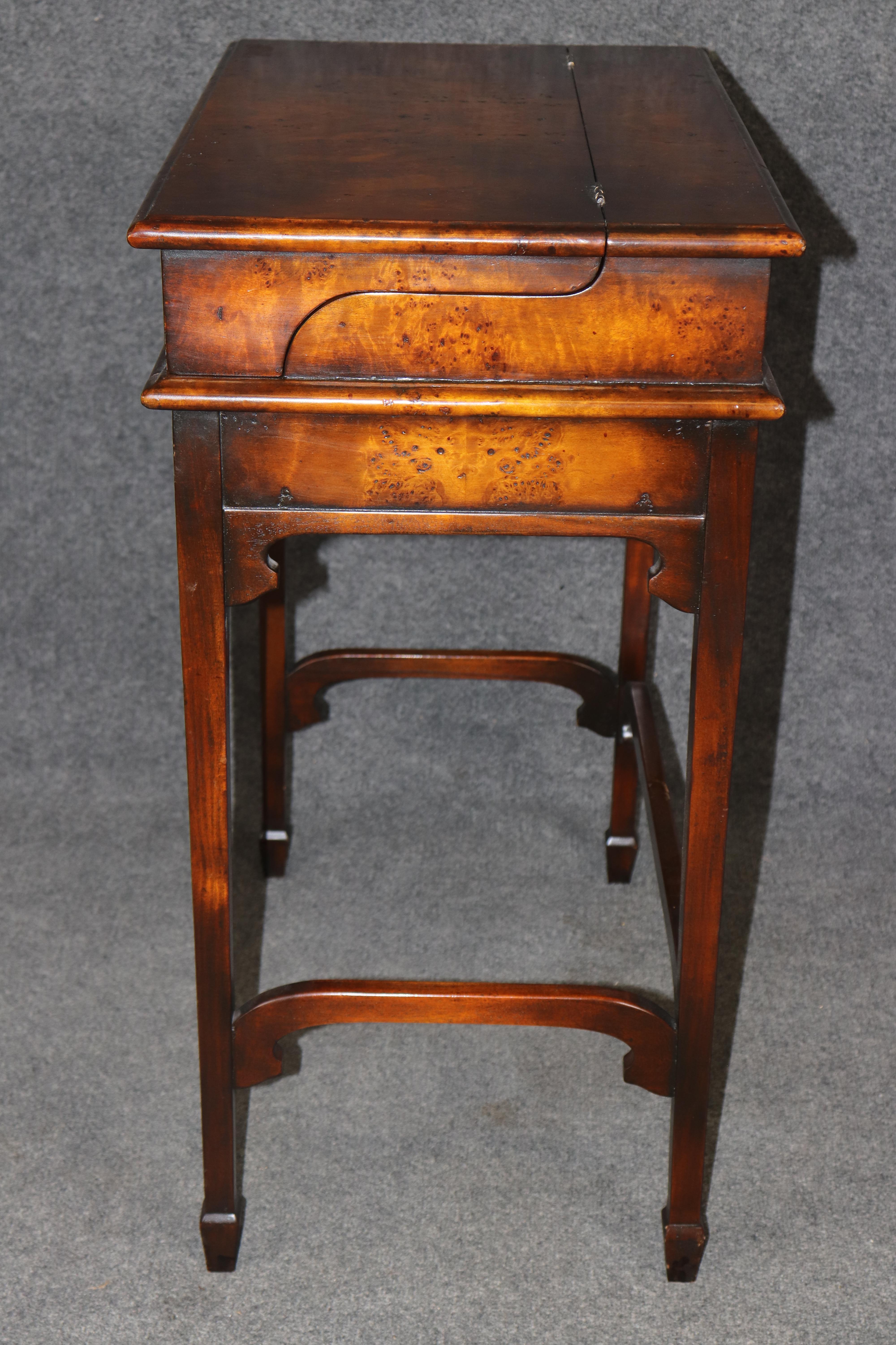 Theodore Alexander Burled Campaign Style Mechanical Desk (Unbekannt) im Angebot