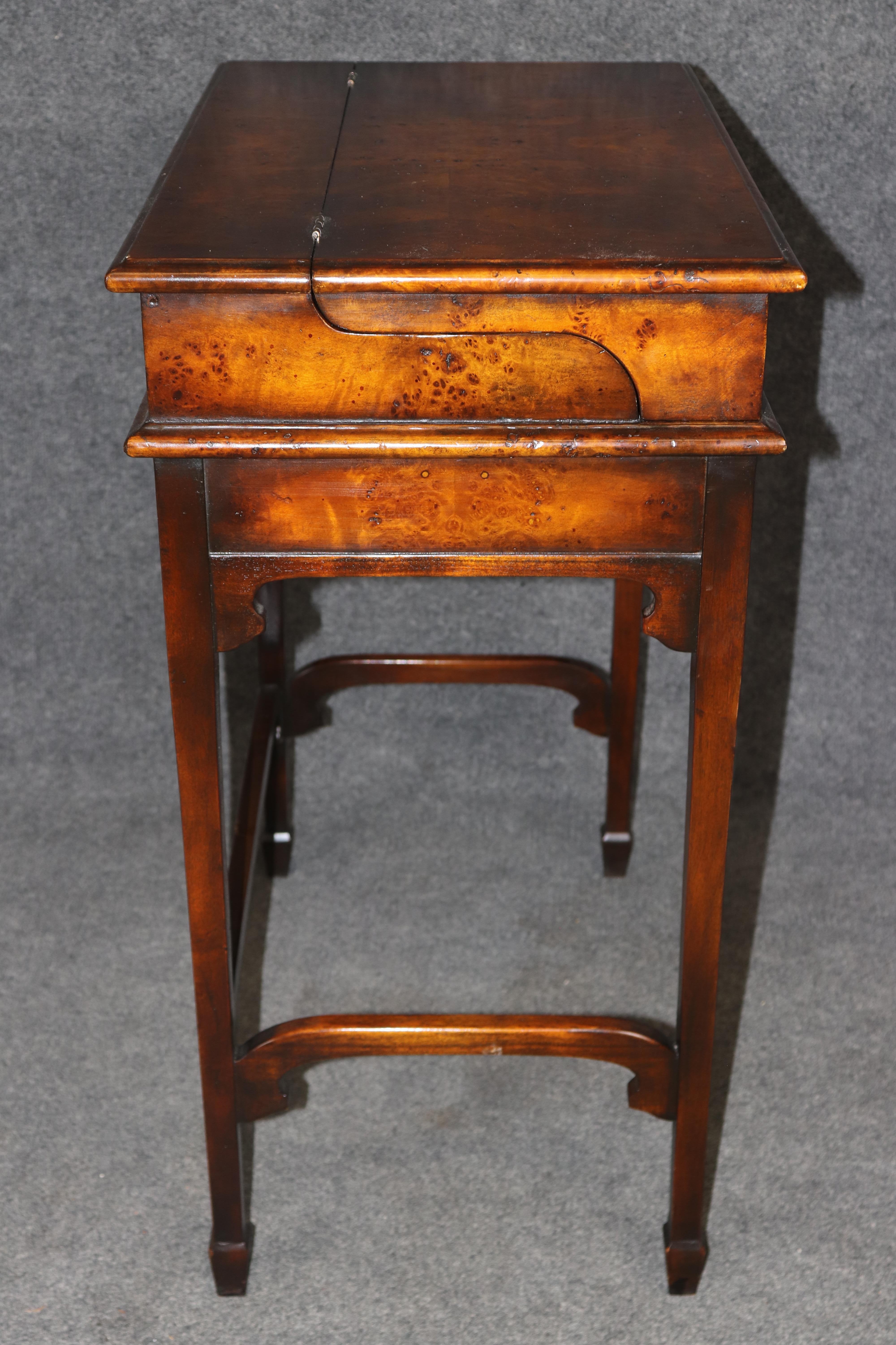 Theodore Alexander Burled Campaign Style Mechanical Desk im Zustand „Gut“ im Angebot in Swedesboro, NJ