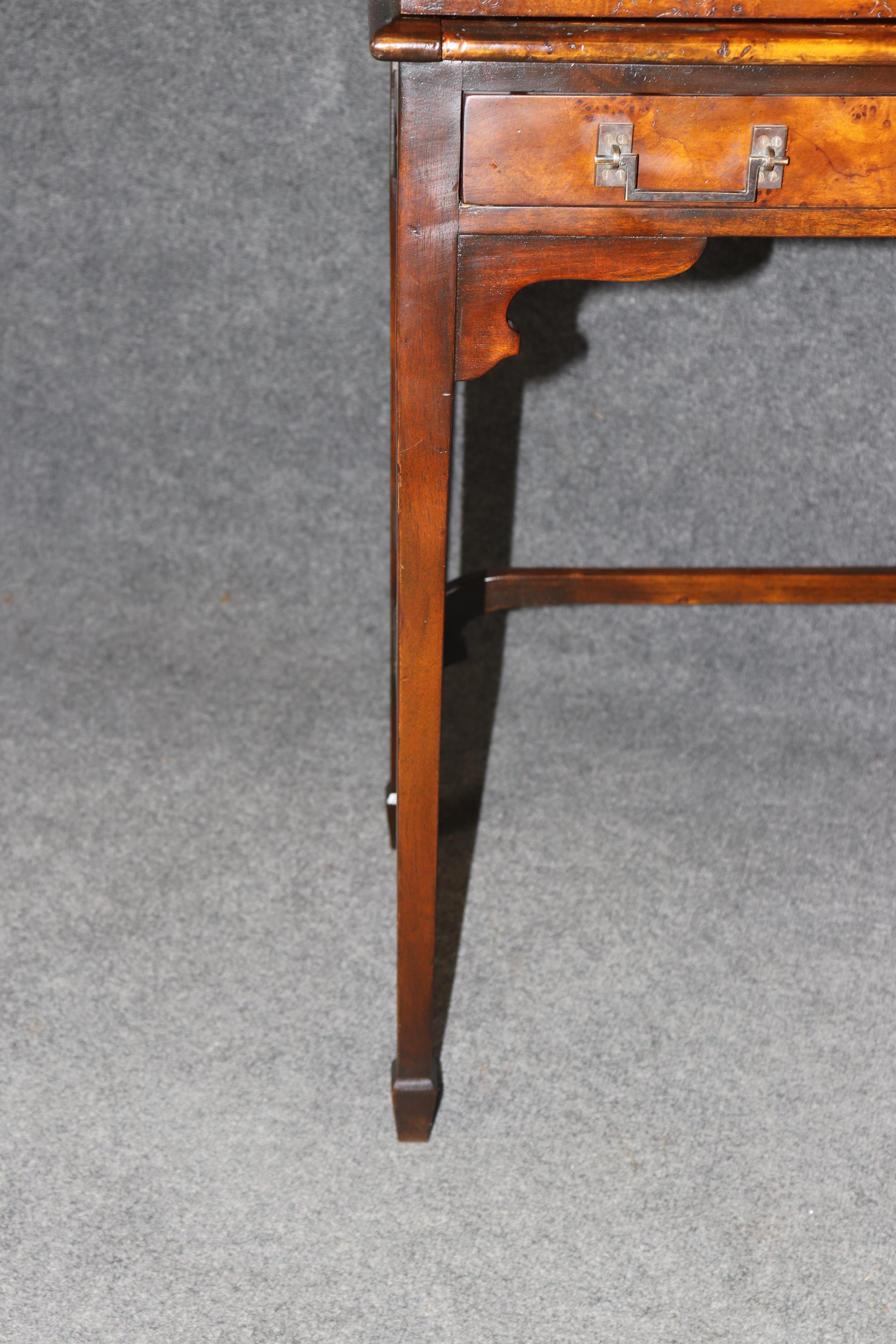 Theodore Alexander Burled Campaign Style Mechanical Desk im Angebot 6