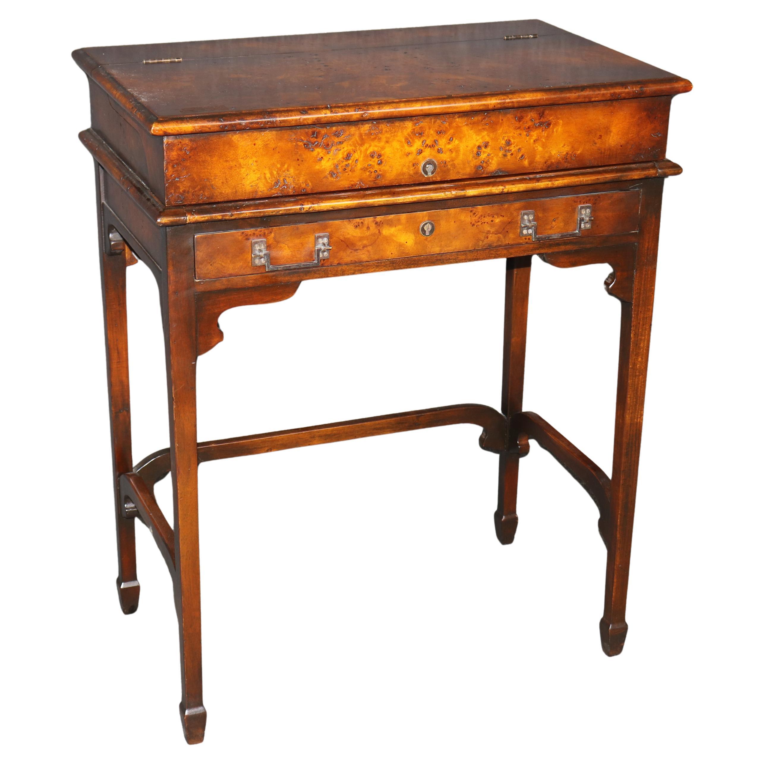 Theodore Alexander Burled Campaign Style Mechanical Desk im Angebot