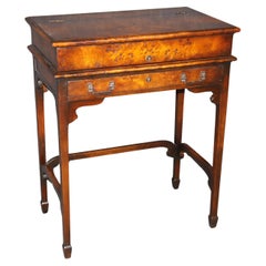 Theodore Alexander Burled Campaign Style Mechanical Desk