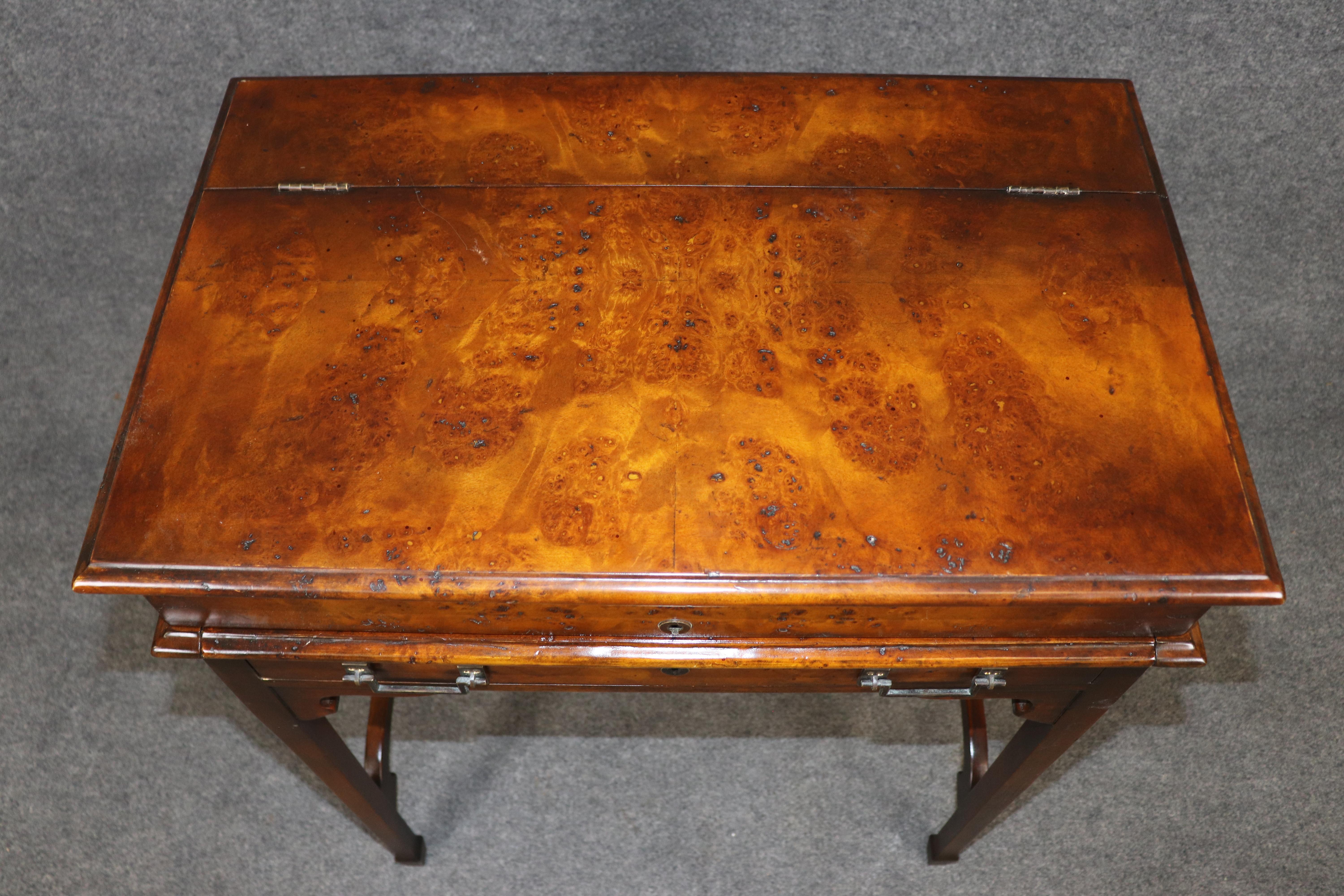 Theodore Alexander Burled Campaign Style Mechanical Desk im Angebot 9