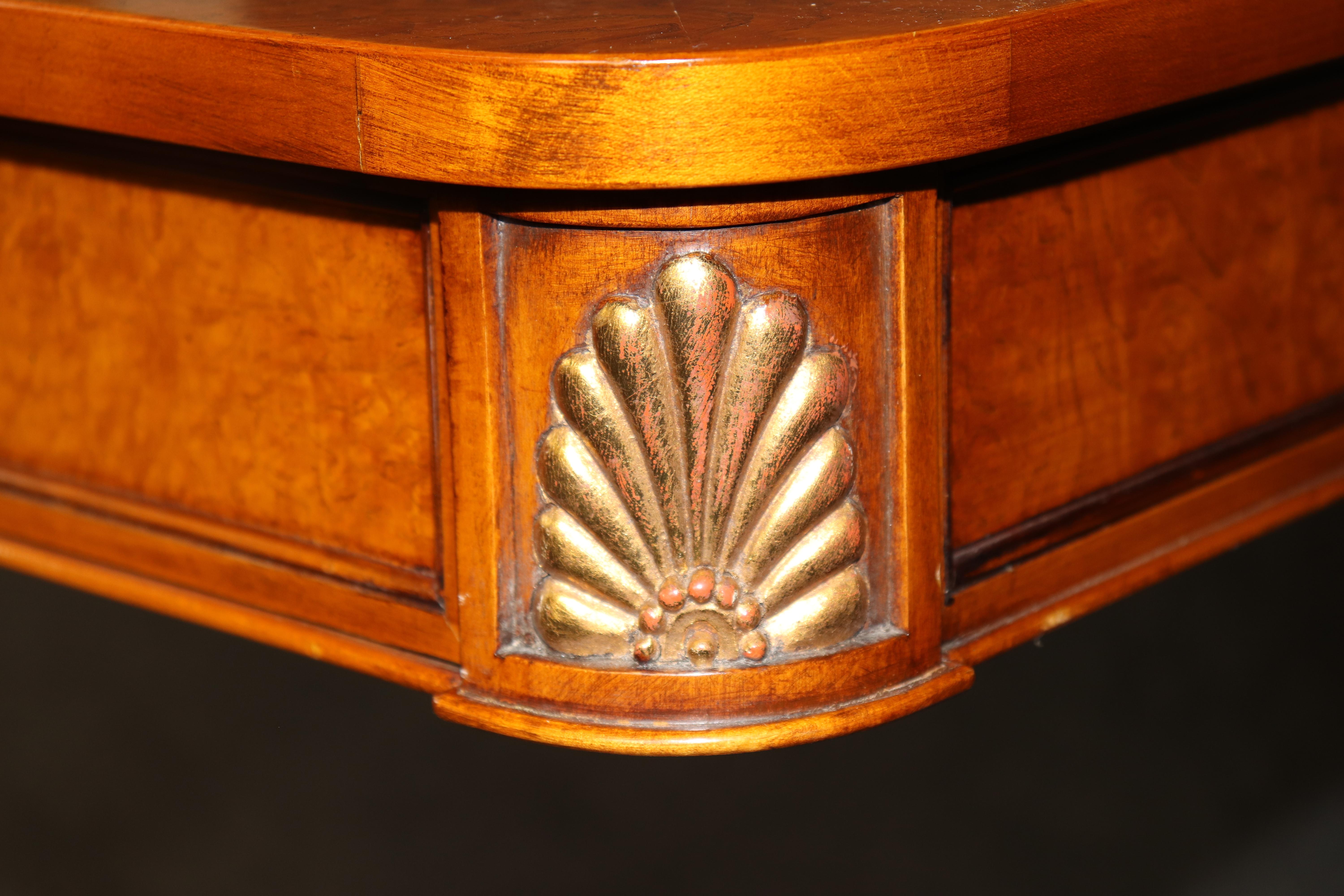 Italian Regency Style Embossed Leather Top Desk im Angebot 4