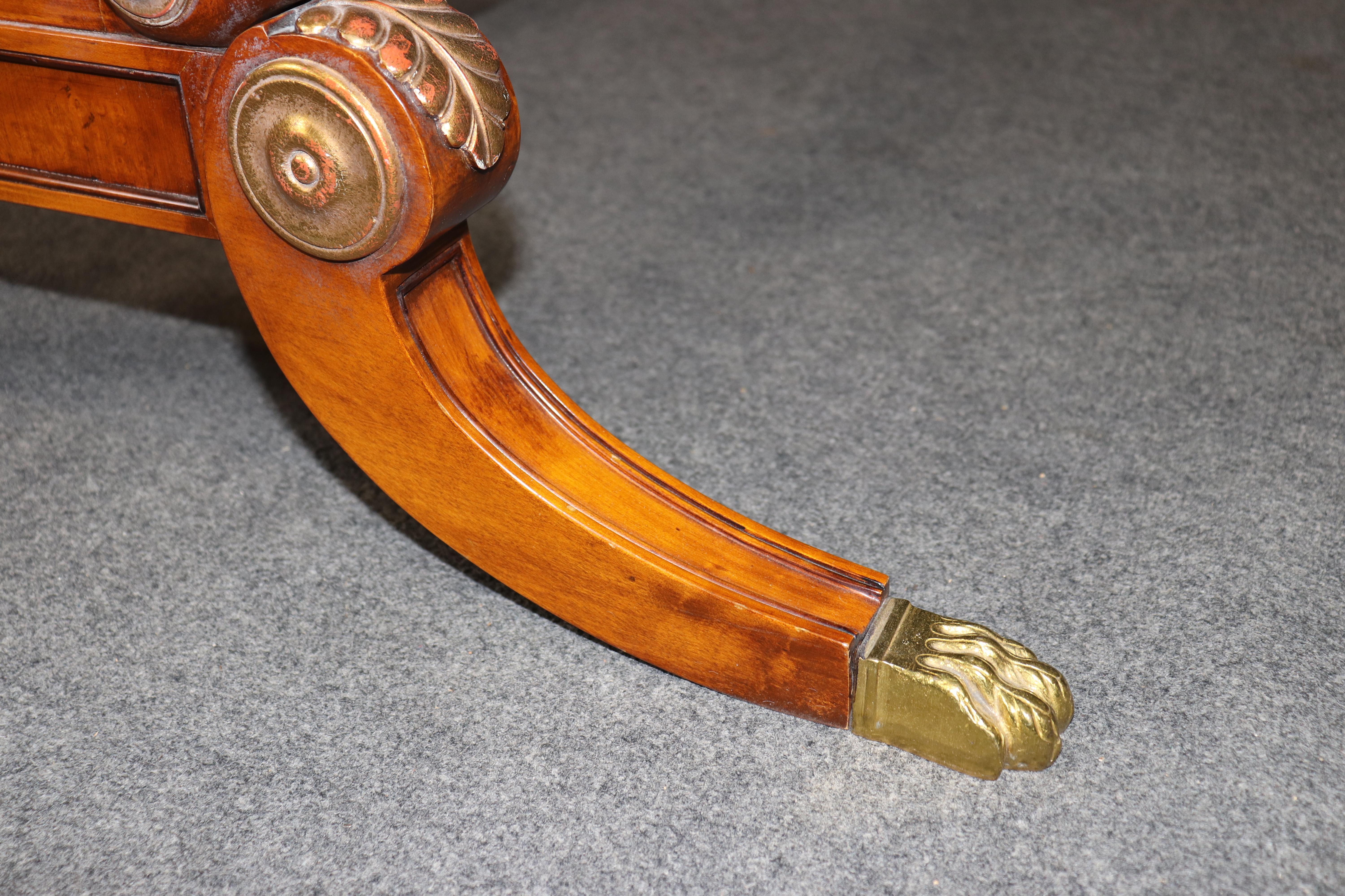 Italian Regency Style Embossed Leather Top Desk im Angebot 5