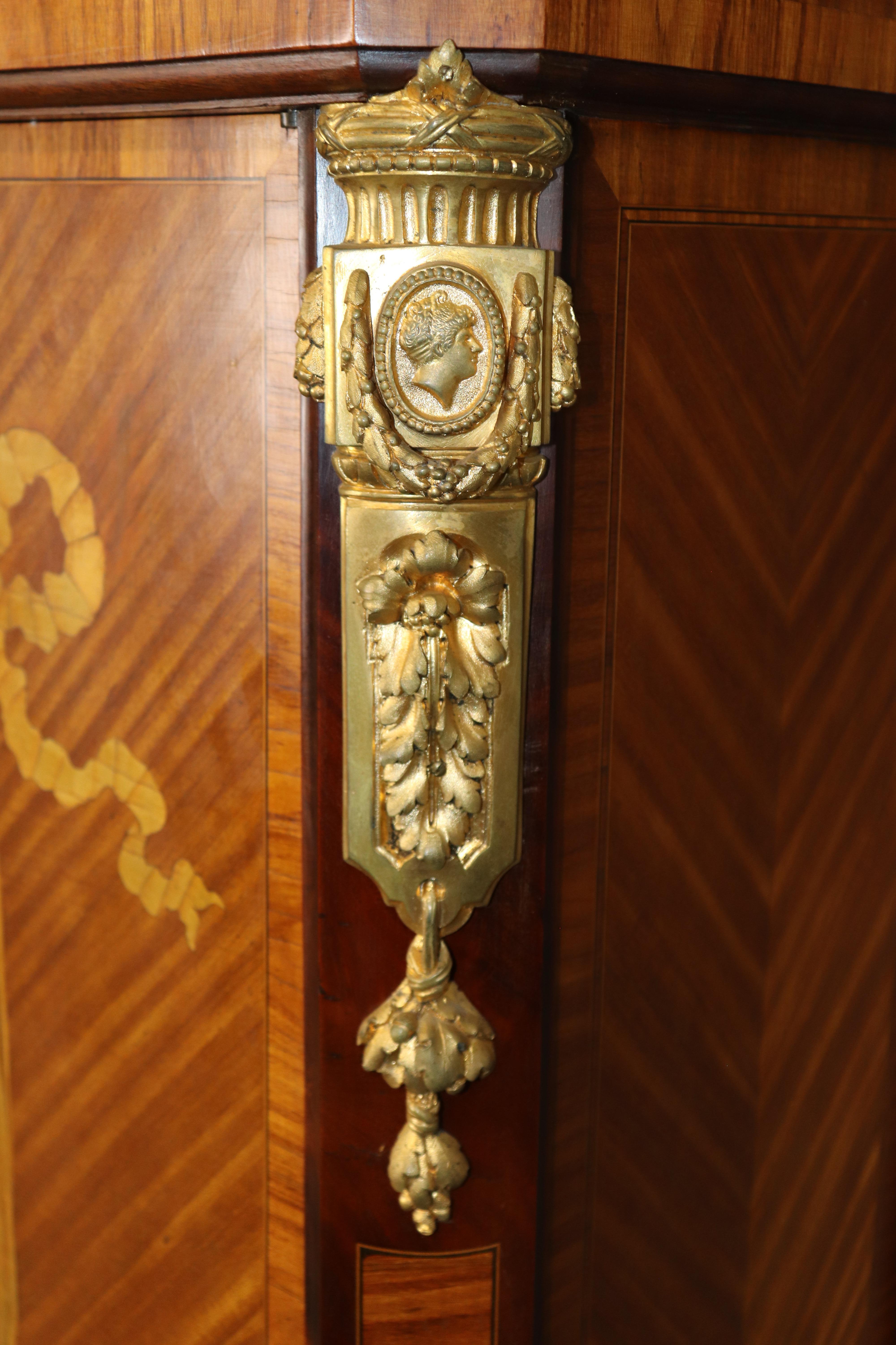 French Louis XV Style Bronze Ormolu Mounted Tall Case Clock Manner of Zwiener For Sale 4
