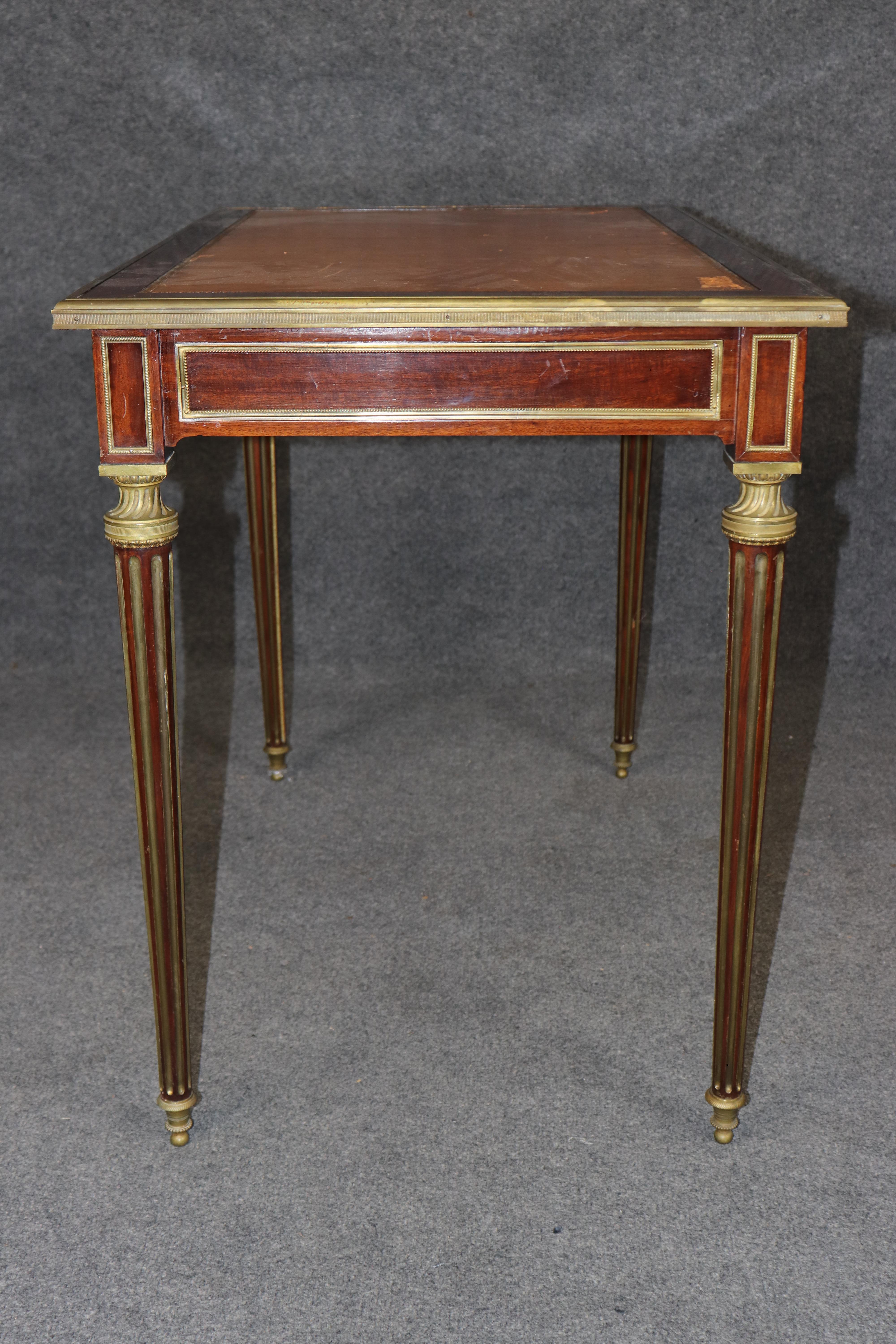 Tavolo da gioco francese del XIX secolo in stile Louis XVI montato in bronzo di Paul Sormani In condizioni buone in vendita a Swedesboro, NJ