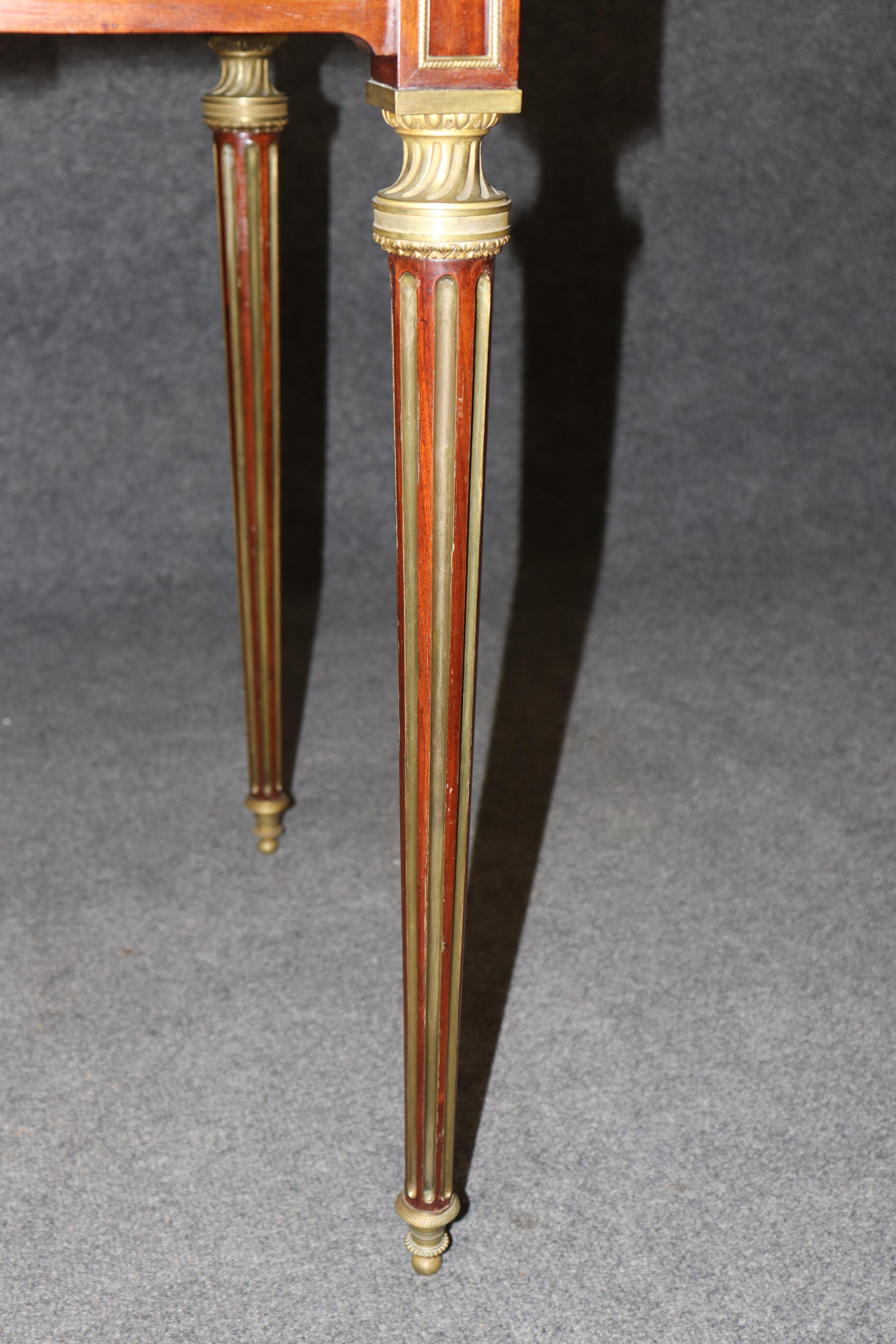 Tavolo da gioco francese del XIX secolo in stile Louis XVI montato in bronzo di Paul Sormani in vendita 9