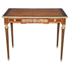 Tavolo da gioco francese del XIX secolo in stile Louis XVI montato in bronzo di Paul Sormani