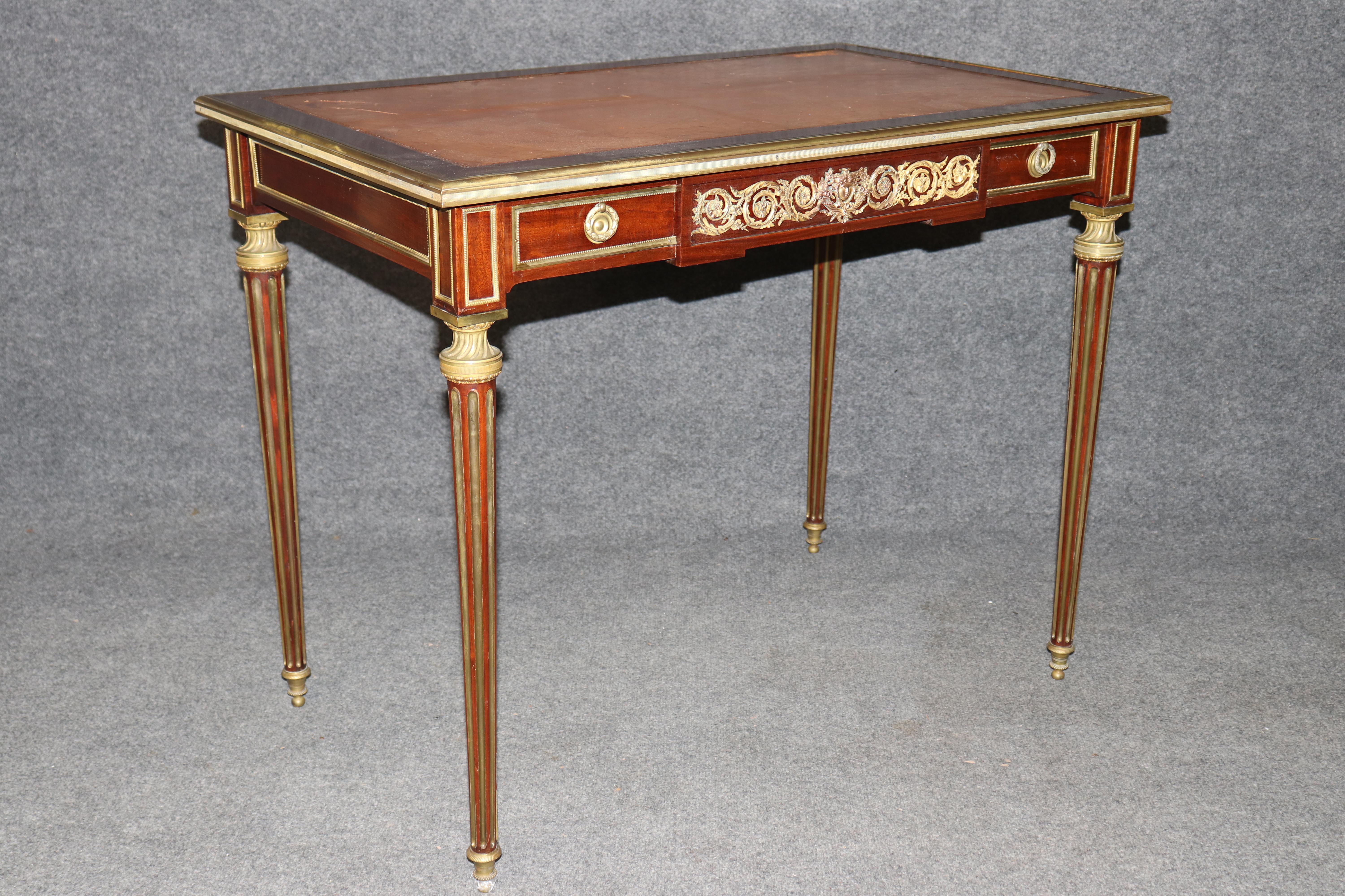Luigi XVI Tavolo da gioco francese del XIX secolo in stile Louis XVI montato in bronzo di Paul Sormani in vendita