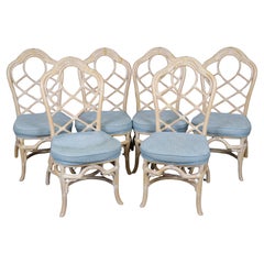 6 Lane Venture Bamboo Distressed Paint Decorated Dining Chairs