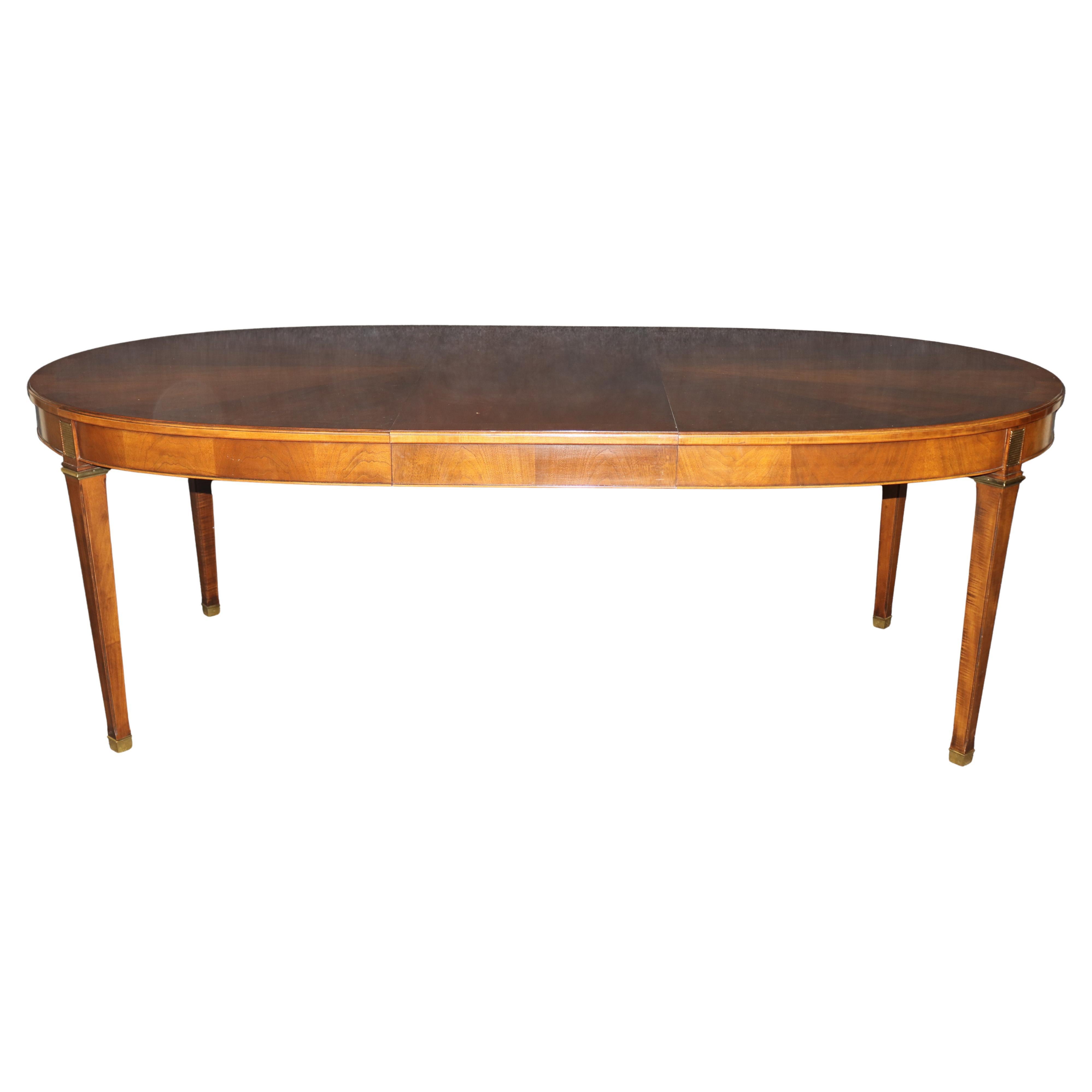 Louis XVI Style Brass Mounted Dining Table In the Manner of Maison Jansen For Sale