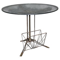 Gio Ponti Style Italian Mgazine Rack Tripod Side Table C. 1950's