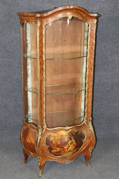 French Louis XV Style Bronze Mounted Vernis Martin Vitrine by Louis Majorelle