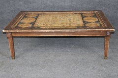 Italian Directoire Style Heavily Distressed Paint Decorated Coffee Table