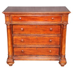 Traditional Mahogany Banded Top 4 Drawer Commode by Thomasville