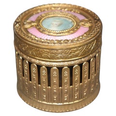 Antique 19th Century French Bronze and Cut Crystal Jewelry Casket