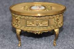 Antique 19th C. French Louis XV Style Bronze Jewlery Casket Box