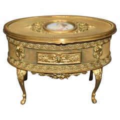Antique 19th C. French Louis XV Style Bronze Jewlery Casket Box