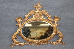 Italian Rococo Style Carved Gilt Beveled Glass Mirror by LaBarge C. 1960's