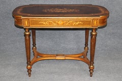 Antique 19th Century French Napoleonic Style Marquetry Inlaid Center Table