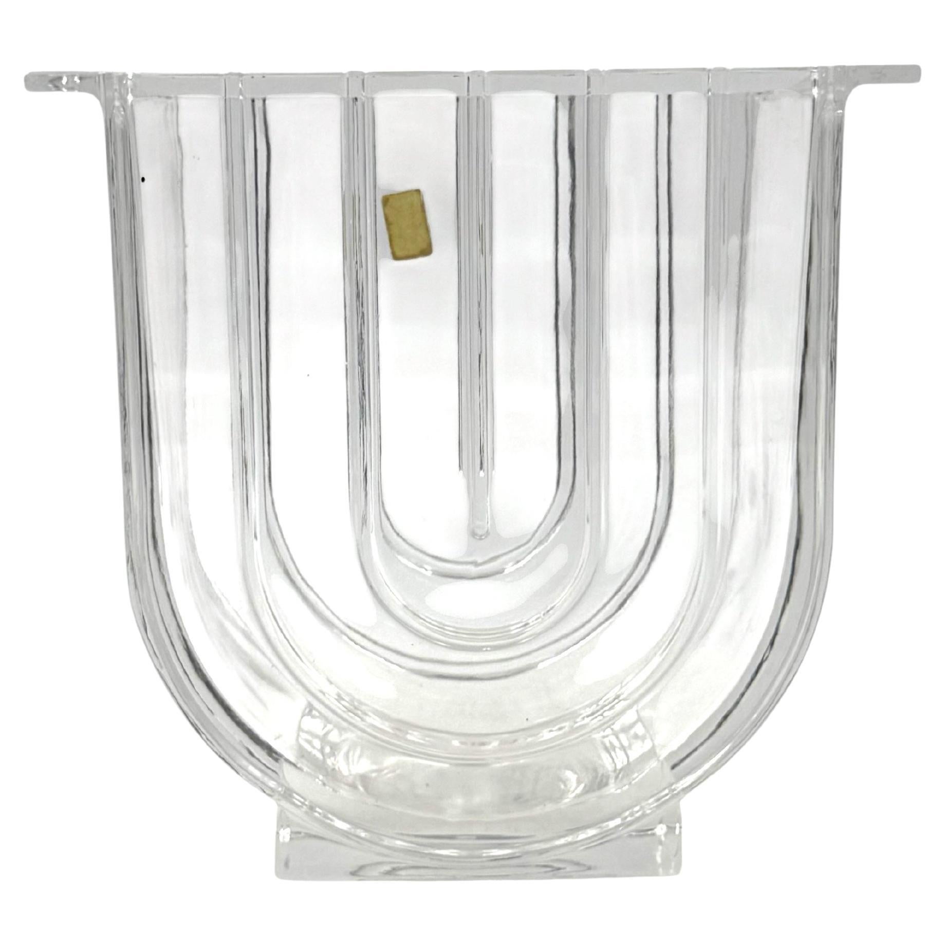 Modern crystal vase / ice bucket, Laura Griziotti for Arnolfo di Cambio 1968 in vendita