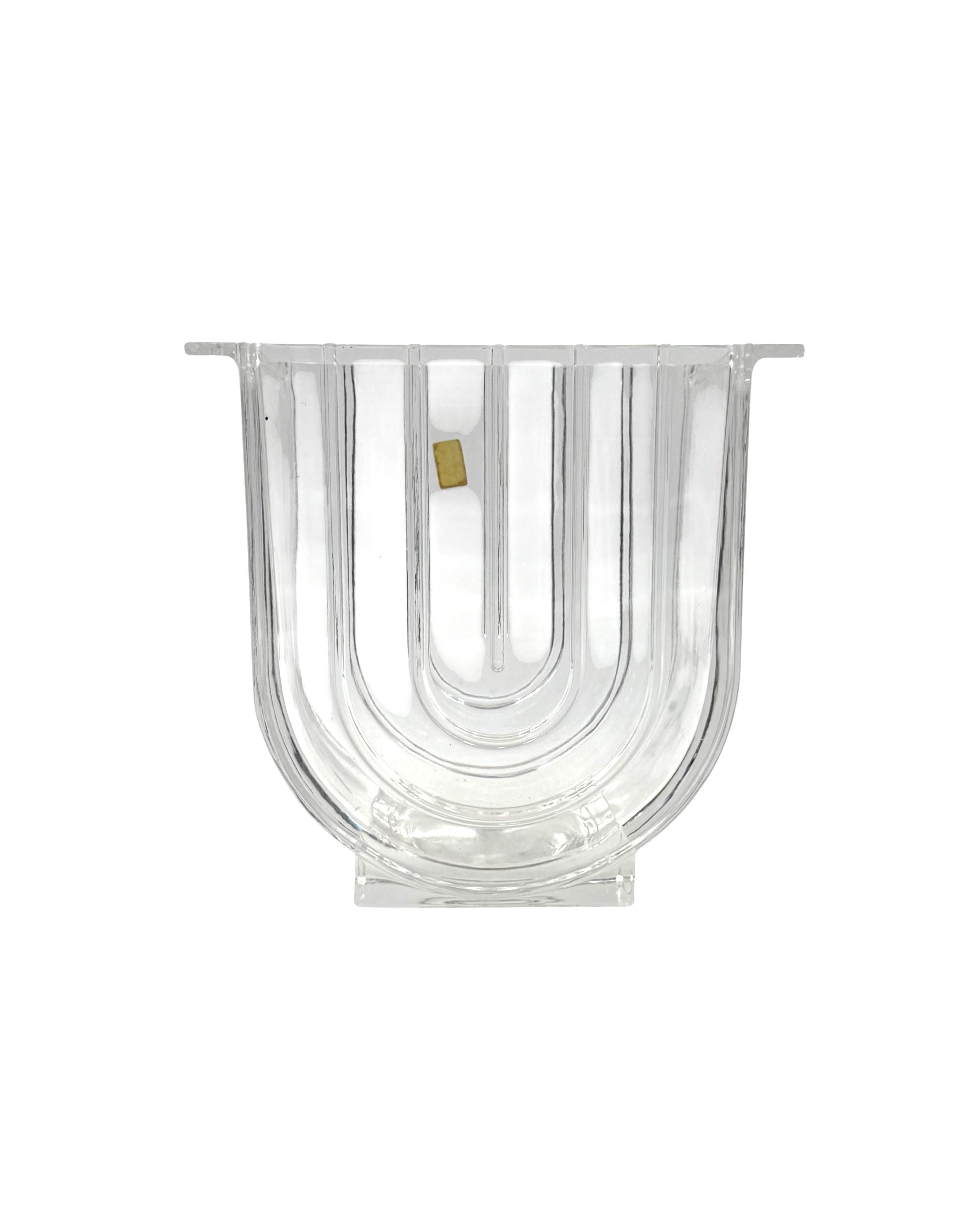 Modern crystal vase / ice bucket, Laura Griziotti for Arnolfo di Cambio 1968 In condizioni ottime in vendita a Firenze, IT