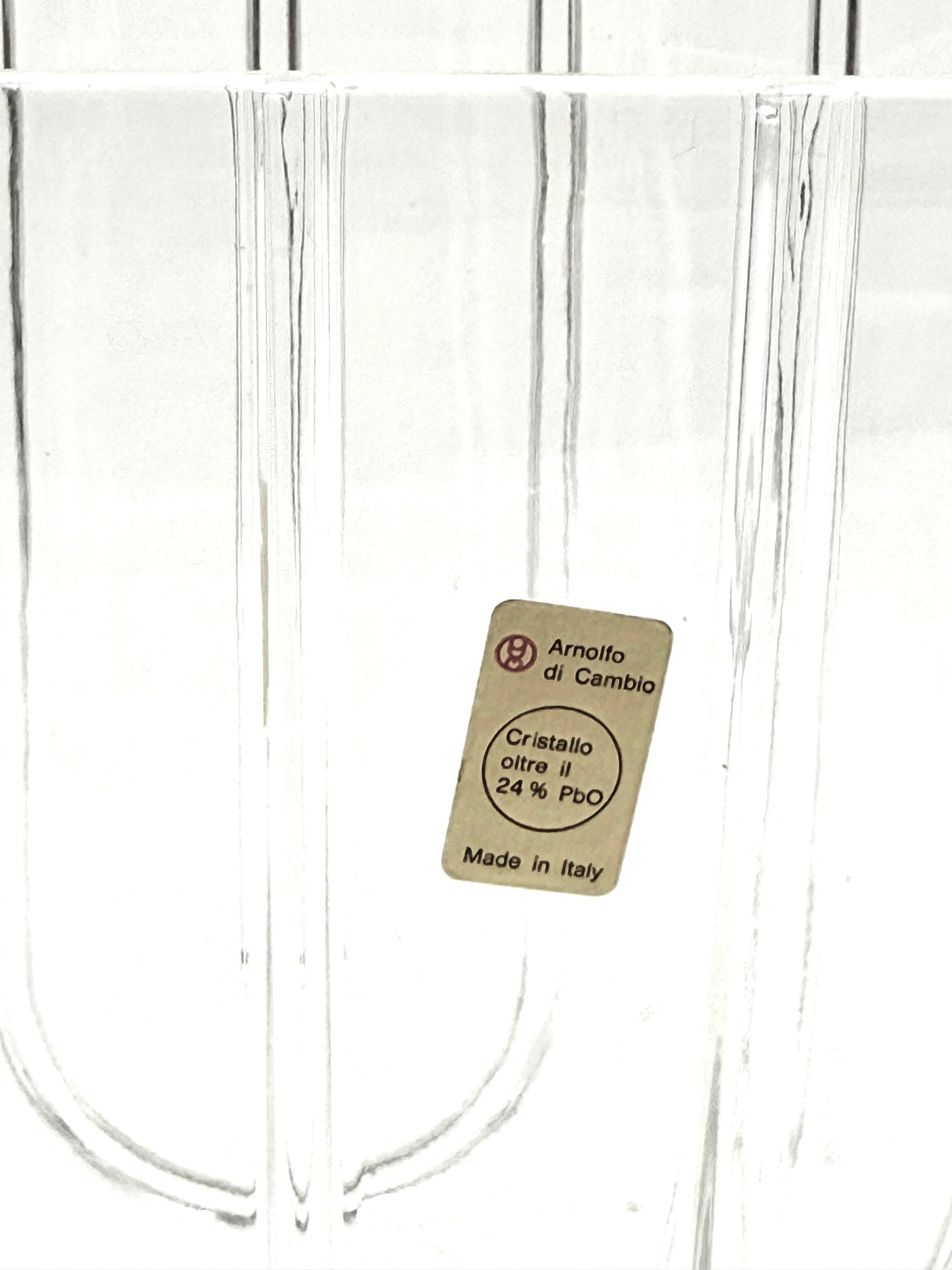 Modern crystal vase / ice bucket, Laura Griziotti for Arnolfo di Cambio 1968 in vendita 5